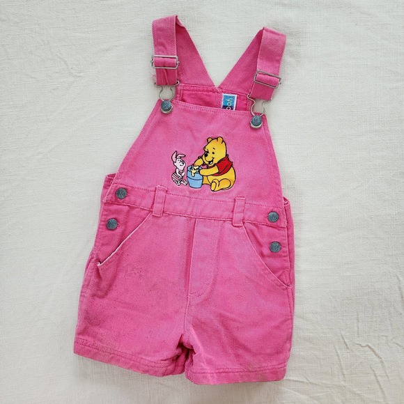 Nostalgic Baby Vintage Other - Vintage Pooh Pink Shortalls 3t